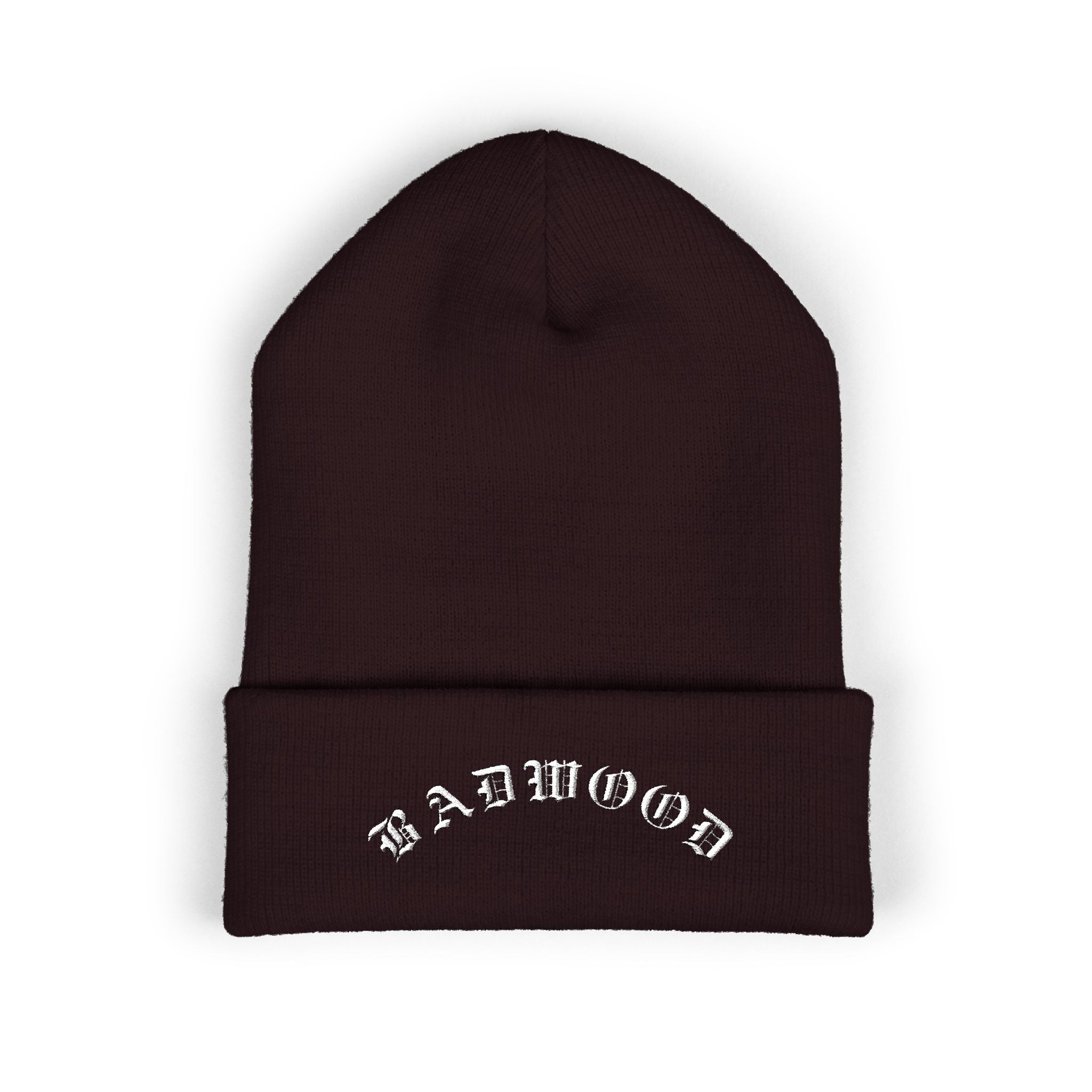 "OLD ENGLISH" - Embroidered Cuffed Beanie
