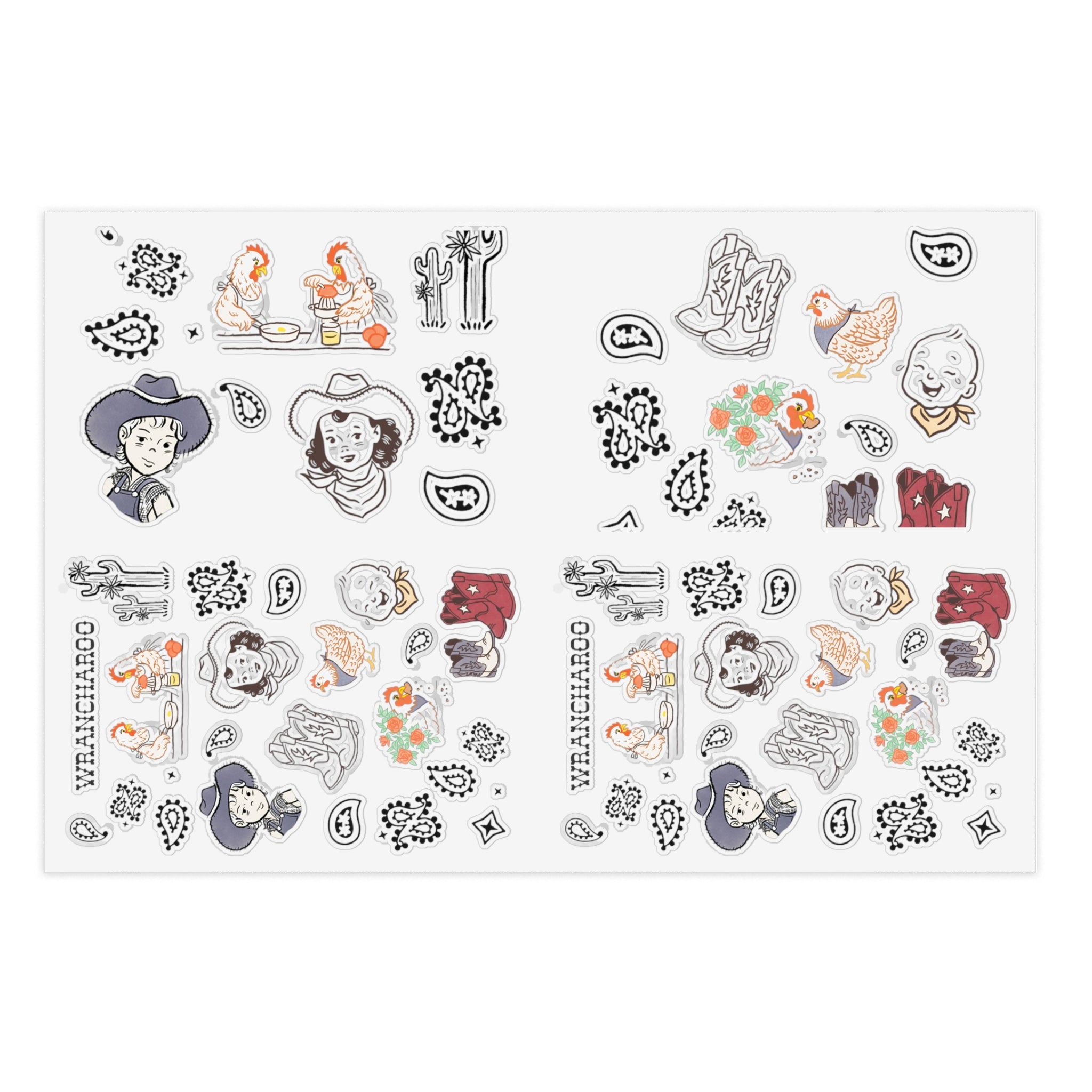 WRANCHAROO - Sticker Sheet Bundle, 5pcs