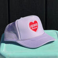 "SWEETHEART" Trucker Hat in LAVENDER