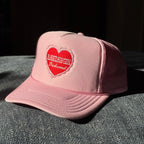"SWEETHEART" Trucker Hat in BABY PINK
