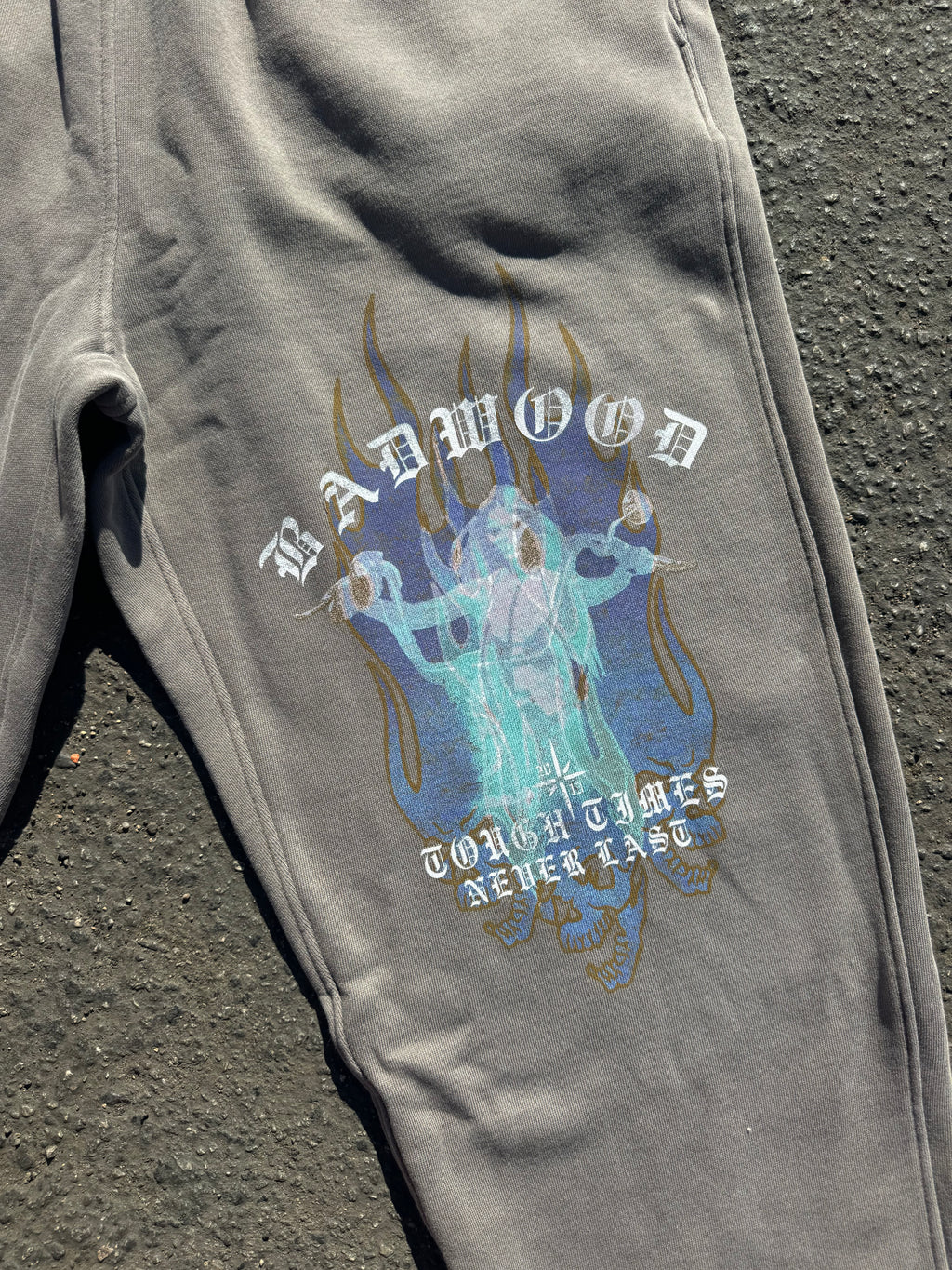 "TOUGH TIMES" Sweatpants in BURNOUT