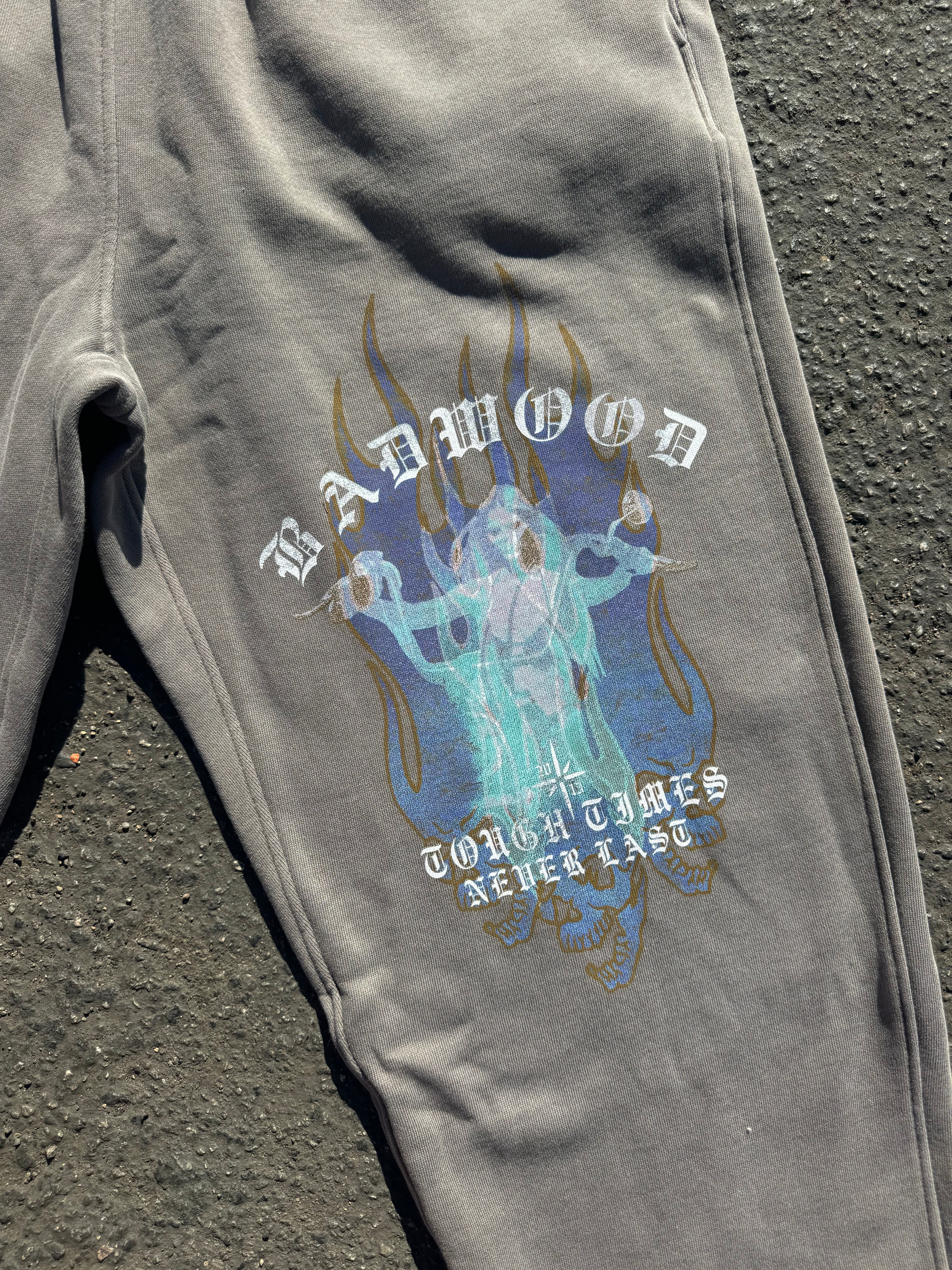 "TOUGH TIMES" Sweatpants in BURNOUT