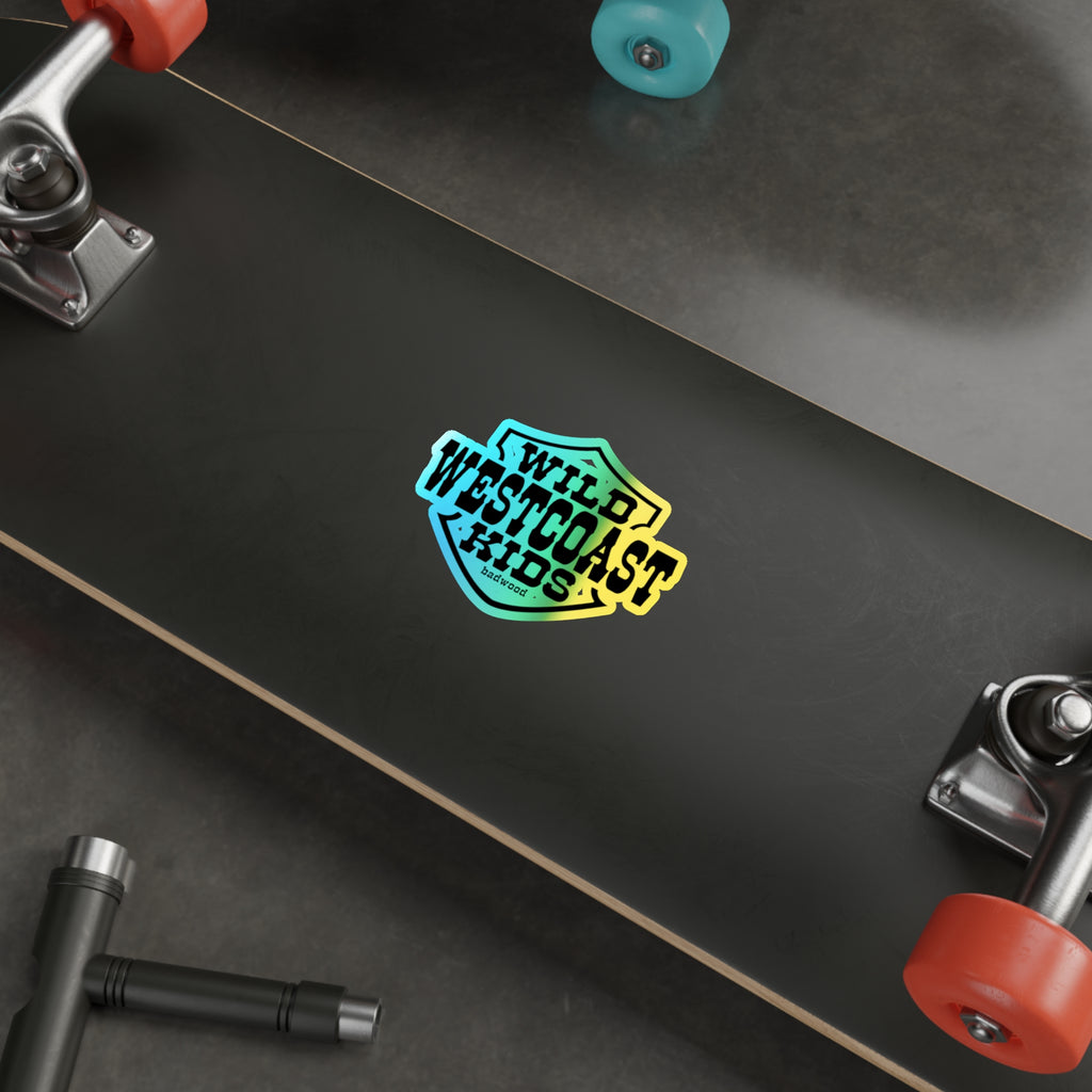 "WILD WEST COAST KIDS" - Holographic Sticker