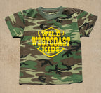 "WILD WEST COAST KIDS" Kids' Tee in ARMY CAMO
