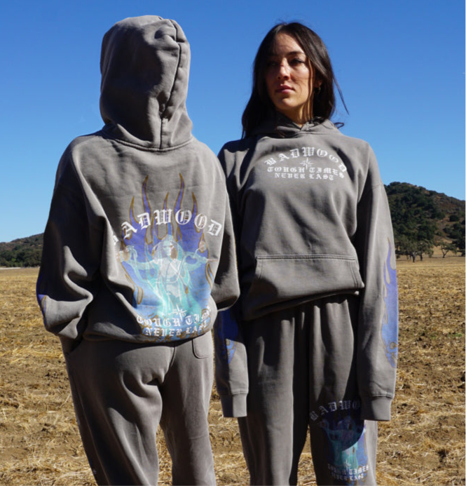 "TOUGH TIMES" Hoodie in BURNOUT