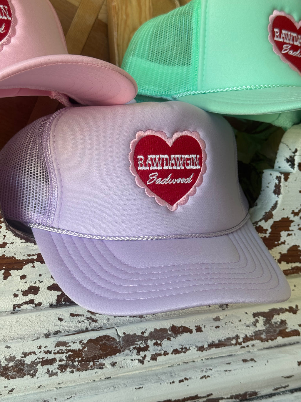 "SWEETHEART" Trucker Hat in LAVENDER