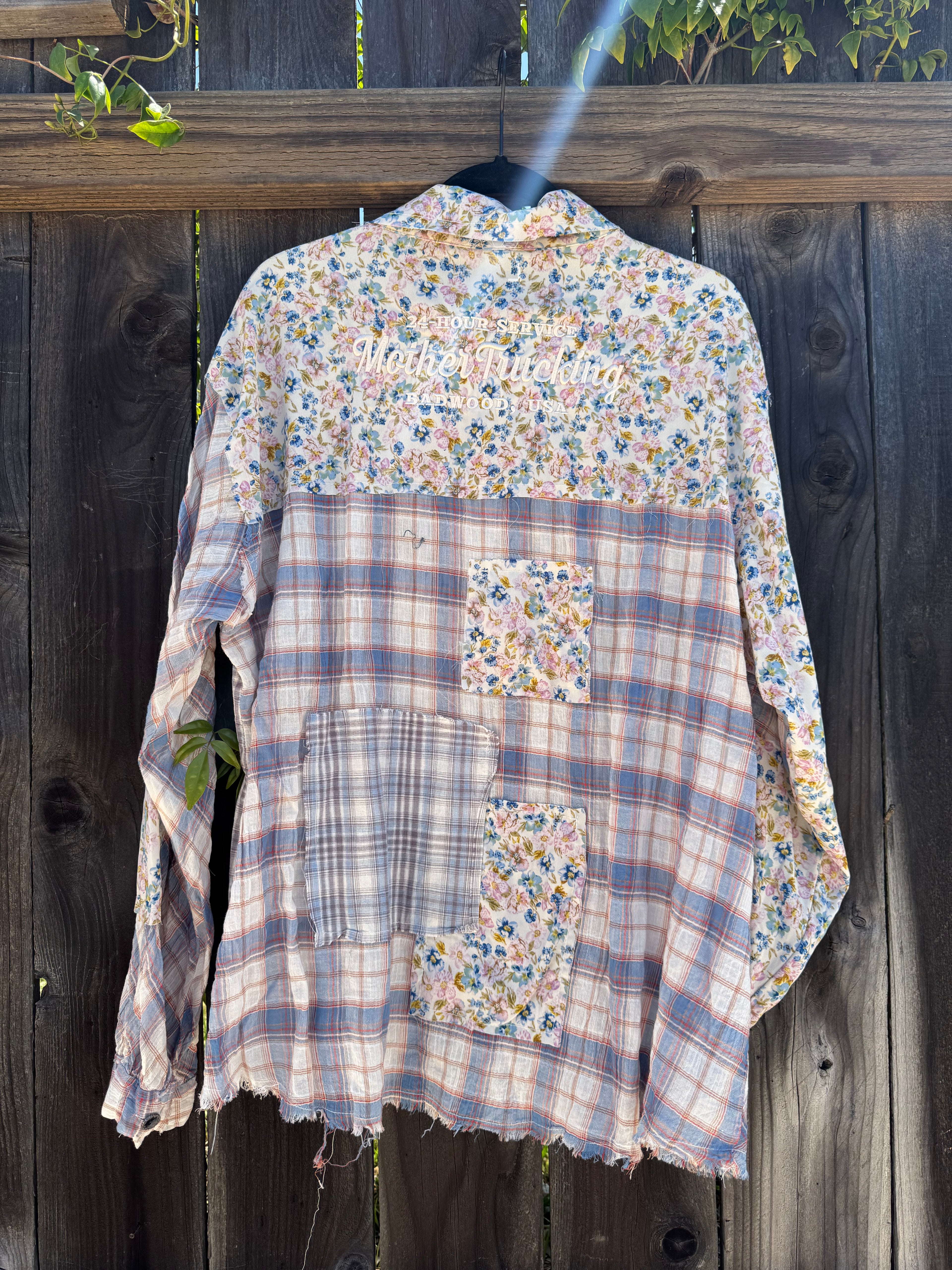 "MOTHERTRUCKING" Flannel in BABYBLUES