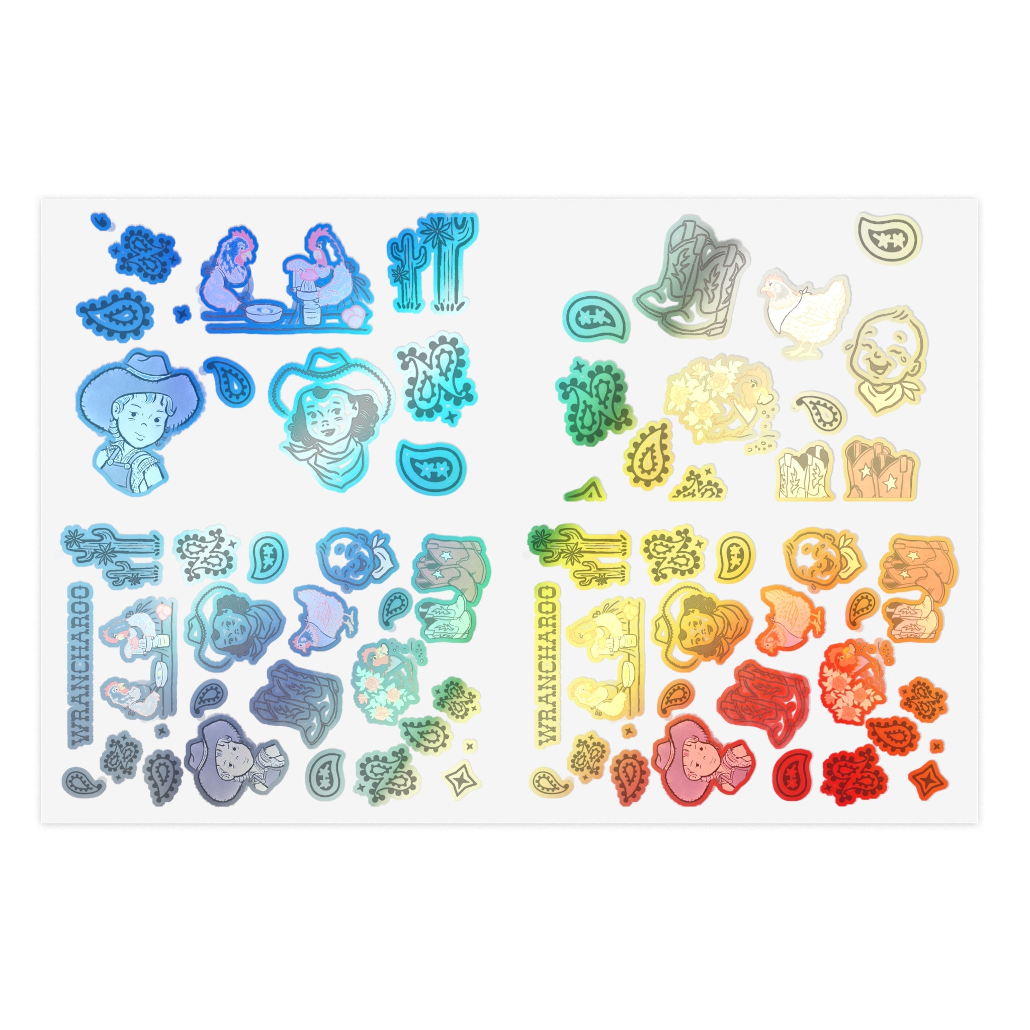 WRANCHAROO - Sticker Sheet Bundle, 5pcs