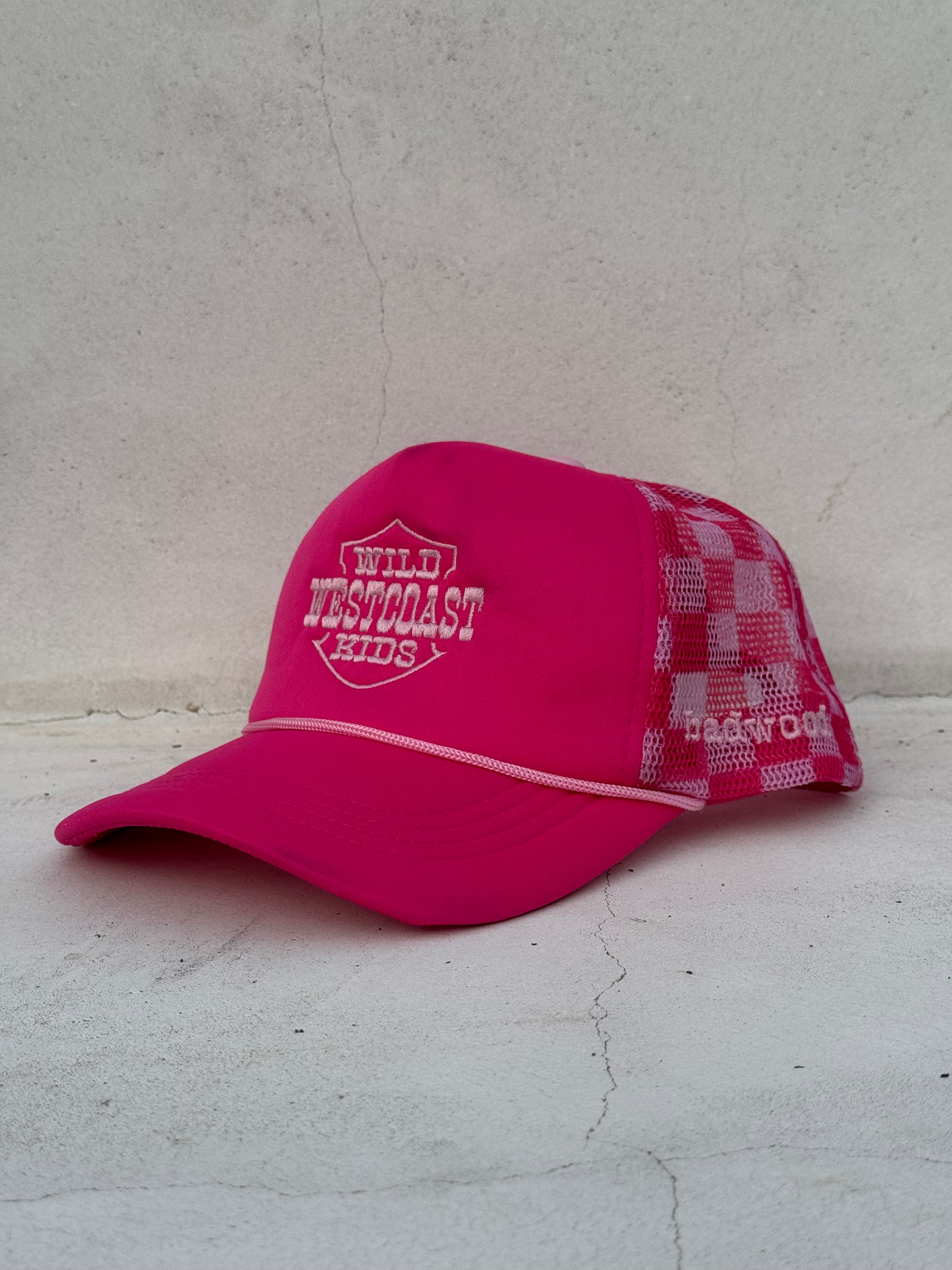 "WILD WEST COAST KIDS" Mid-Profile Trucker in PINK