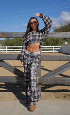 "PAISLEY" FLANNEL SWEATPANTS