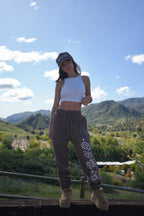 "PAISLEY" UNISEX SWEATPANTS in MUDDY