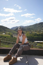 "PAISLEY" UNISEX SWEATPANTS in MUDDY