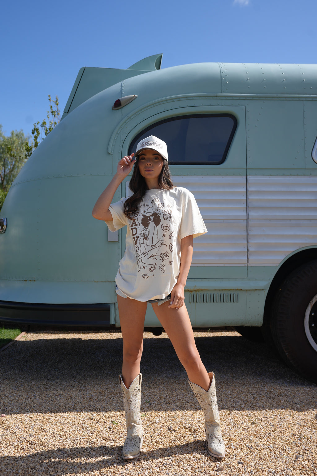 "PAISLEY" UNISEX TEE in BONE