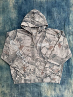 "PAISLEY" UNISEX ZIP HOODIE in REAL TREE