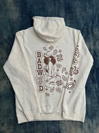 "PAISLEY" UNISEX ZIP HOODIE in BONE