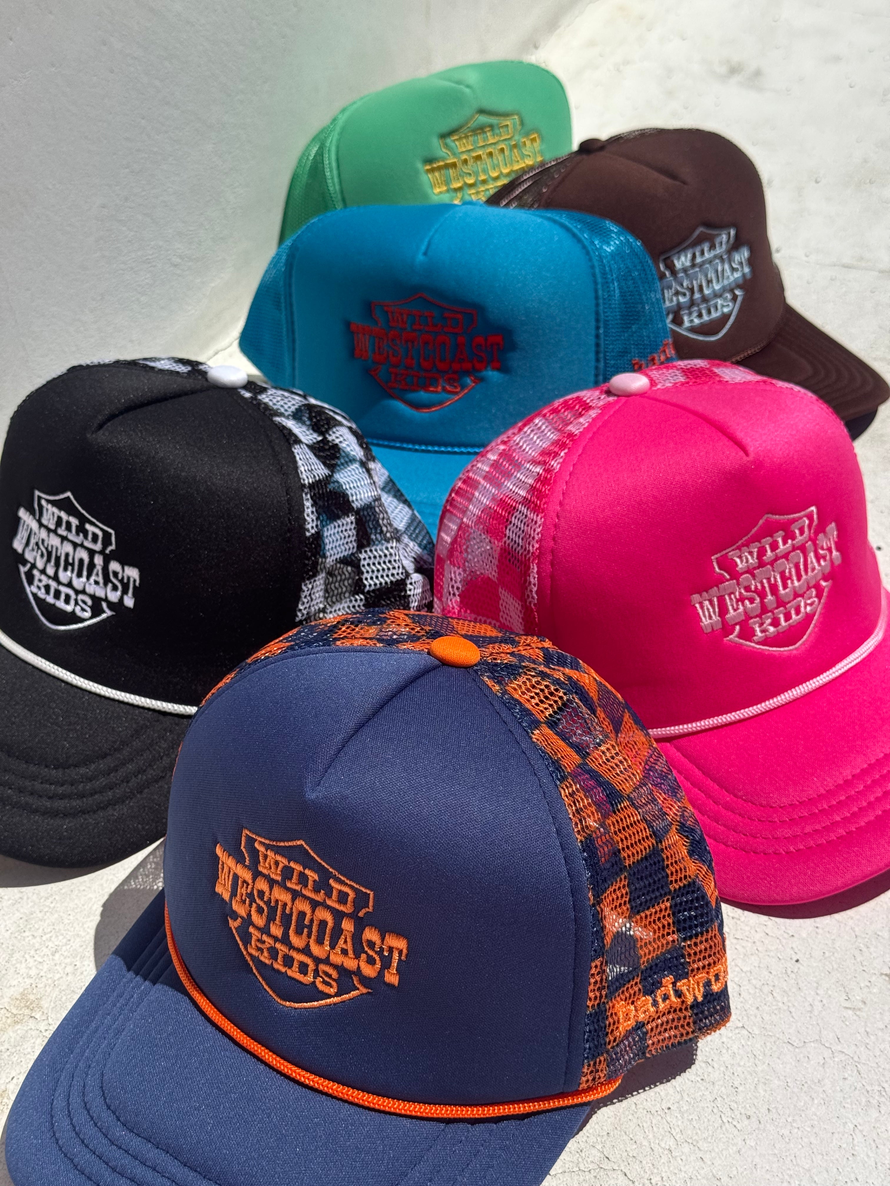 "WILD WEST COAST KIDS" Mid-Profile Trucker in BLACK