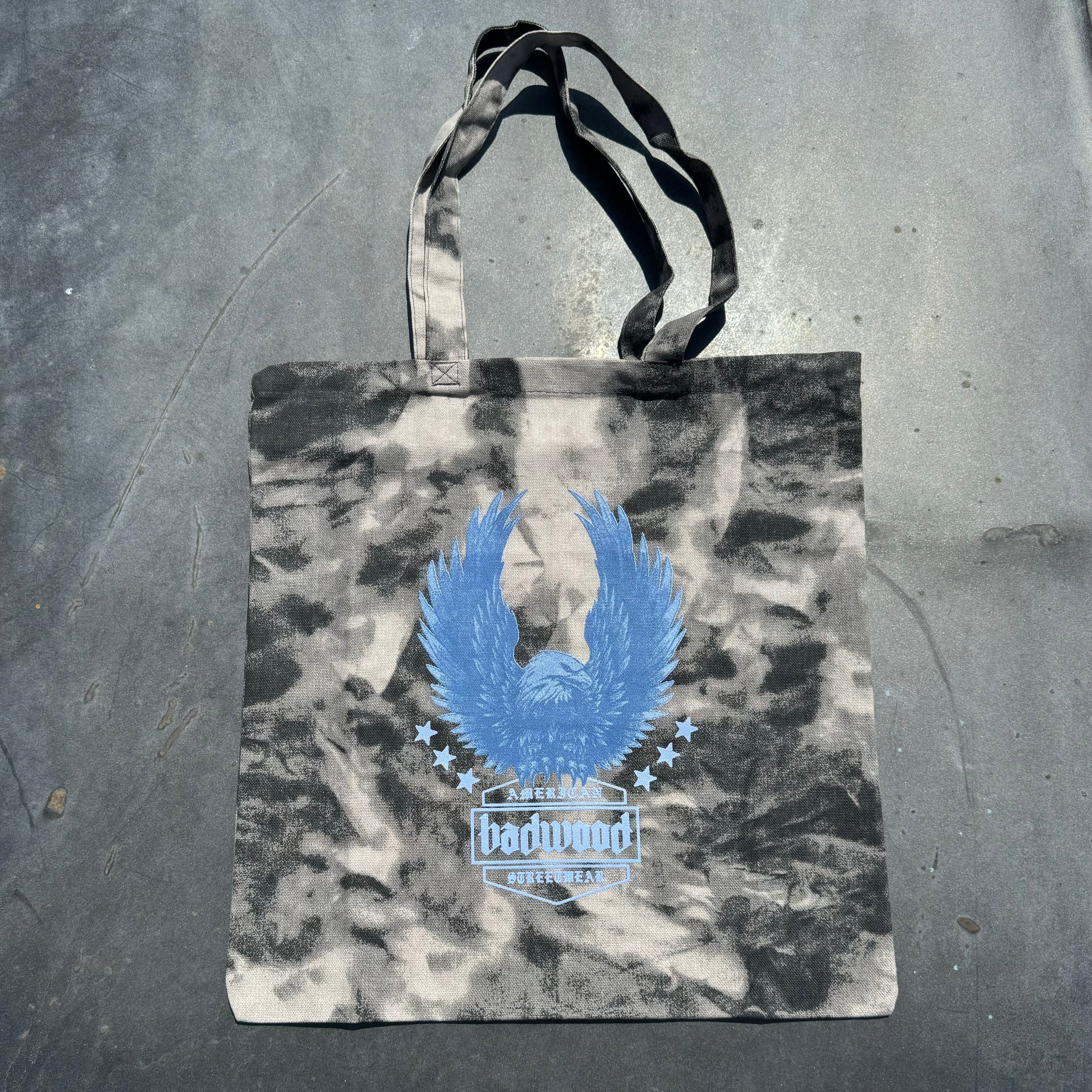 "AMERICAN STREETWEAR" TOTE BAG in BLACK