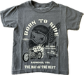 "BORN TO RIDE" Kids Tee in CONCRETE