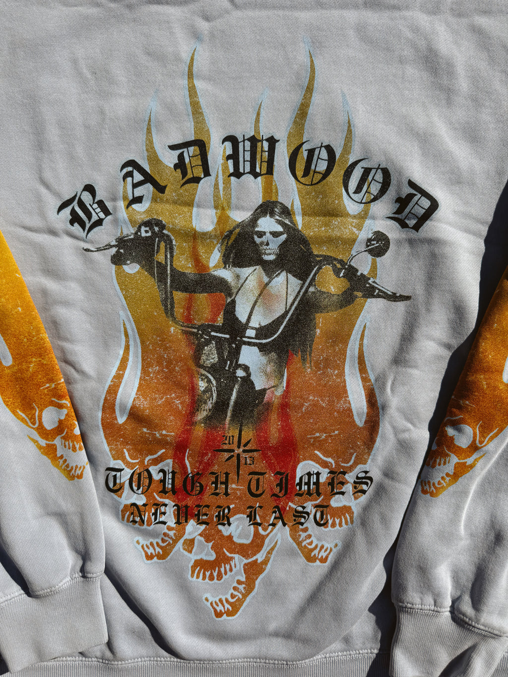 "TOUGH TIMES" Hoodie in POWDER