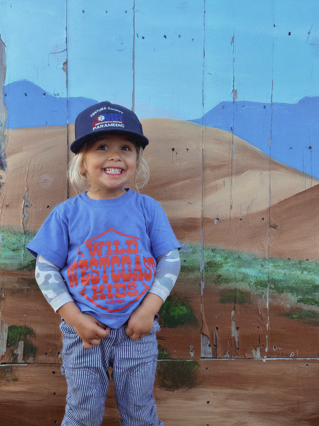 "WILD WEST COAST KIDS" Kids' Tee in BLUE