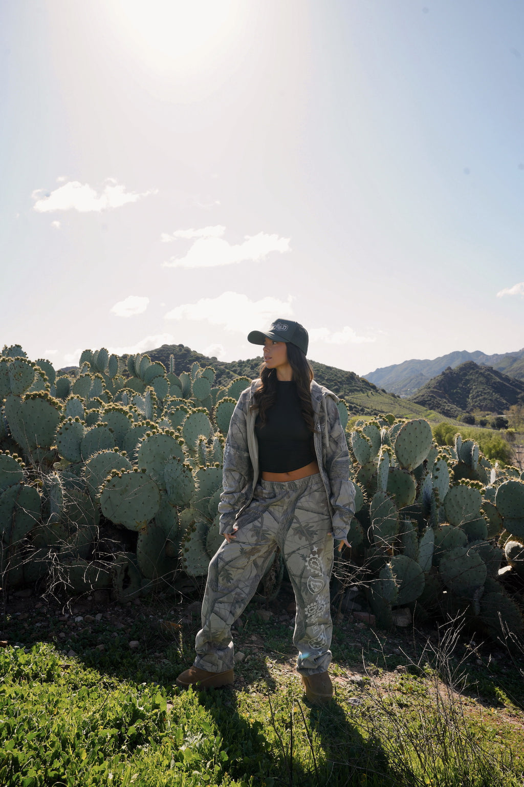 "PAISLEY" UNISEX ZIP HOODIE in REAL TREE