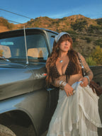 "FREEBIRD" Fringe Top in WHISKEY